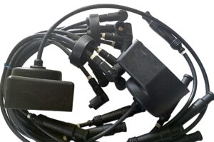 Kit cavi candele silicone Alfa Romeo 164 2.0 Twin Spark 7 mm - NERI