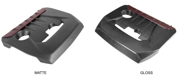 Coprimotore in Carbonio Toyota Yaris GR - Eventuri Carbon Fiber / Red Kevlar Engine Cover