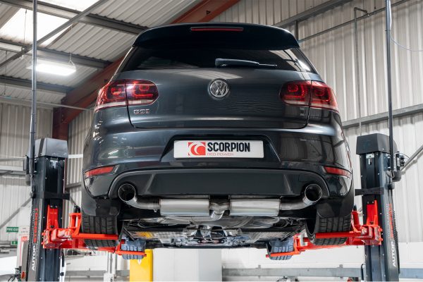 Scarico / Catback Golf 6 MK6 GTI 76mm - con Centrale Diretto - Scorpion - immagine 3