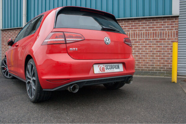 Scarico Sportivo / Catback Golf 7 MK7 GTI 76mm Non Resonated - Scorpion - immagine 3