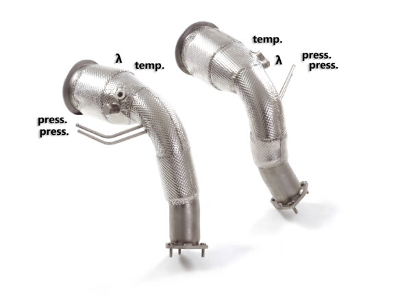 Downpipe Scat / Decat - Rimozione Catalizzatori ed OPF/GPF Audi RS6 C8 / RS7 C8 con scudo termico / Heat Shield