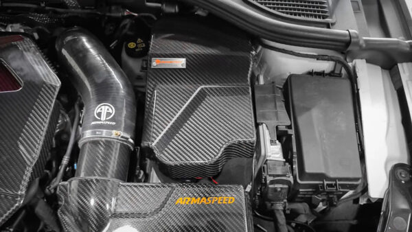 Copertura batteria in carbonio S3 8Y / Golf 8 GTI / 8R / Leon KL / Formentor / Octavia NX - ARMASPEED CARBON FIBER BATTERY COVER EA888.4 - immagine 4