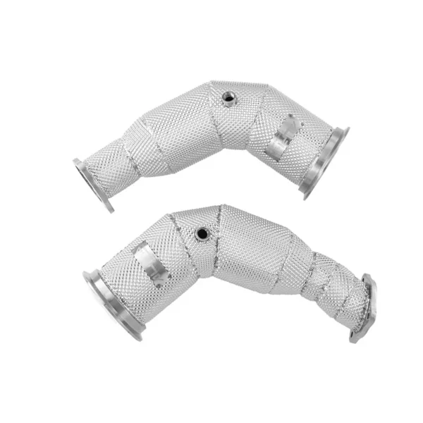Downpipe Scat con Scudo Termico Audi RS4 B9 /RS5 F5- Alpha Competition Decat Downpipes with Heat Shield - immagine 3
