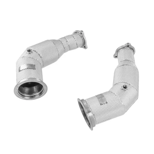 Downpipe Scat con Scudo Termico Audi RS4 B9 /RS5 F5- Alpha Competition Decat Downpipes with Heat Shield - immagine 2