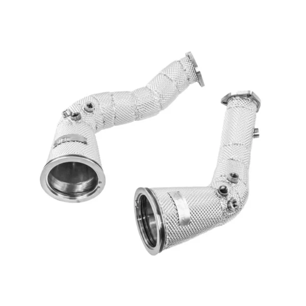 Downpipe Scat con scudo termico Audi RS6 C8 / RS7 C8 - Alpha Competition Decat Downpipes with Heat Shield - immagine 3
