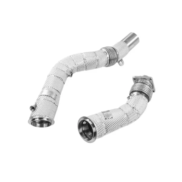 Downpipe Scat con scudo termico BMW M3 F80 / M4 F82 F83 / M2 Competition F87 - S55 Decat Alpha Competition - immagine 3