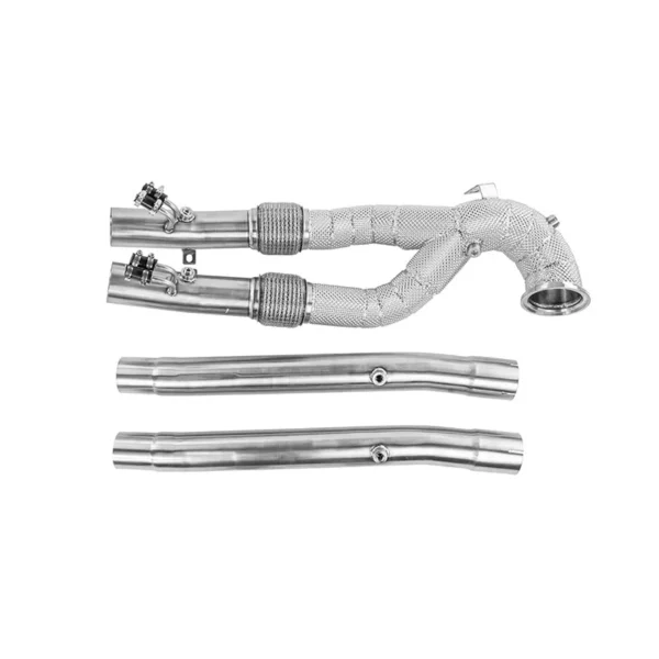 Downpipe Scat Audi RS3 8V 8V.5 8Y / TTRS Mk3 8S / RSQ3 F3 400CV - Alpha Competition Decat with Heat shield