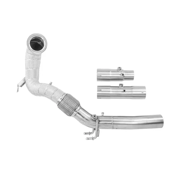 Downpipe Scat Con Scudo Termico Golf MK8 8 GTI / Octavia NX VRS - Alpha Competition Decat Downpipe with Heat Shield - immagine 2
