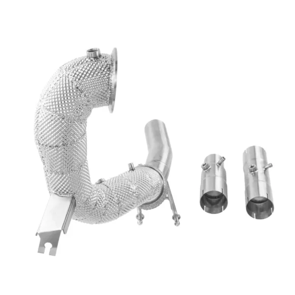 Downpipe Scat Con Scudo Termico Golf MK8 8 GTI / Octavia NX VRS - Alpha Competition Decat Downpipe with Heat Shield - immagine 3