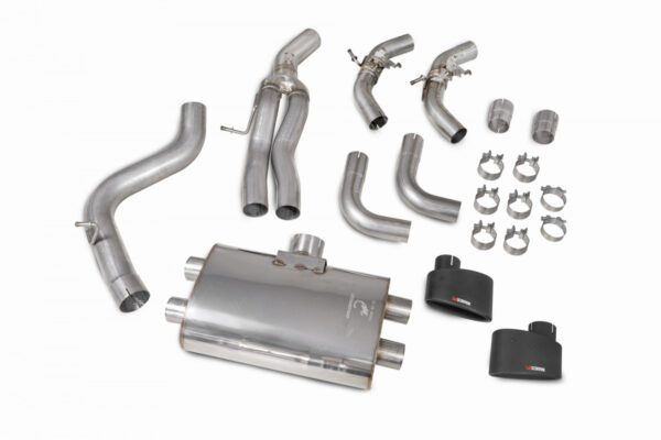Scarico Sportivo con valvole Audi TTRS 8S MK3 400cv con terminali in carbonio - Scorpion Non Resonated Catback - immagine 2