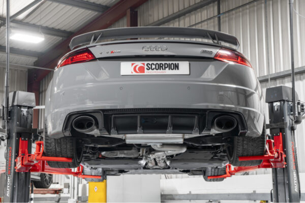 Scarico Sportivo con valvole Audi TTRS 8S MK3 400cv con terminali in carbonio - Scorpion Non Resonated Catback - immagine 5