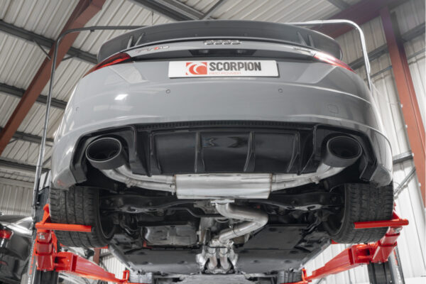 Scarico Sportivo con valvole Audi TTRS 8S MK3 400cv con terminali in carbonio - Scorpion Non Resonated Catback - immagine 4