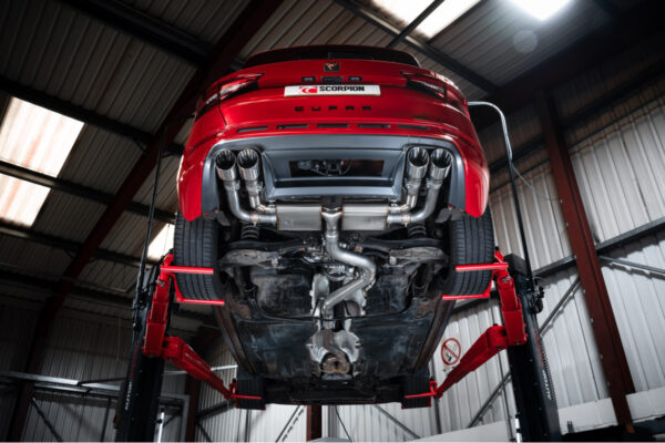 Scarico Sportivo con valvole Cupra Ateca 2.0 TSI 4 Drive - Scorpion Catback / GPF Back Valved - immagine 4