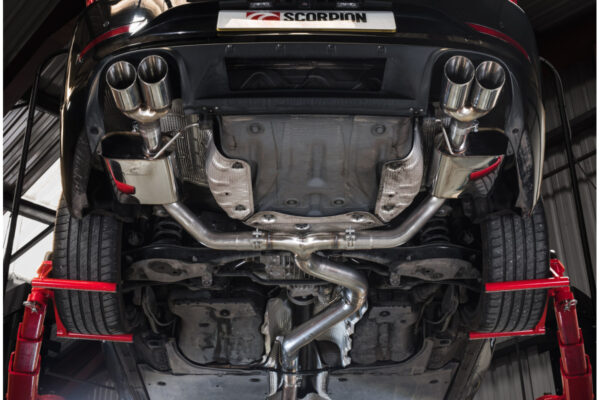 Scarico sportivo Catback Cupra Leon ST VZ 4Drive 2.0TSI DSG dal 2020 - Non-resonated gpf-back system - Scorpion - immagine 4