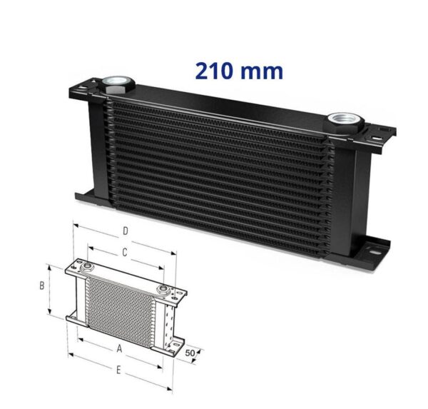 Radiatore Olio Universale - Setrab Pro Line STD Half Width - 210 mm 25 File