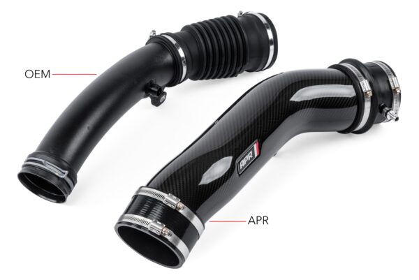 Tubo Aspirazione in Carbonio 4'' Audi RS3 8V.5 / RS3 8Y e TTRS 8S 400cv - APR 4" Carbon Fiber Intake Pipe - immagine 2