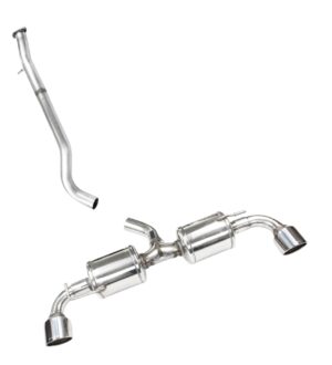 Scarico Sportivo GPF-Back 65mm centrale diretto + posteriore silenziato Bipancia omologato Toyota Yaris GR MK1