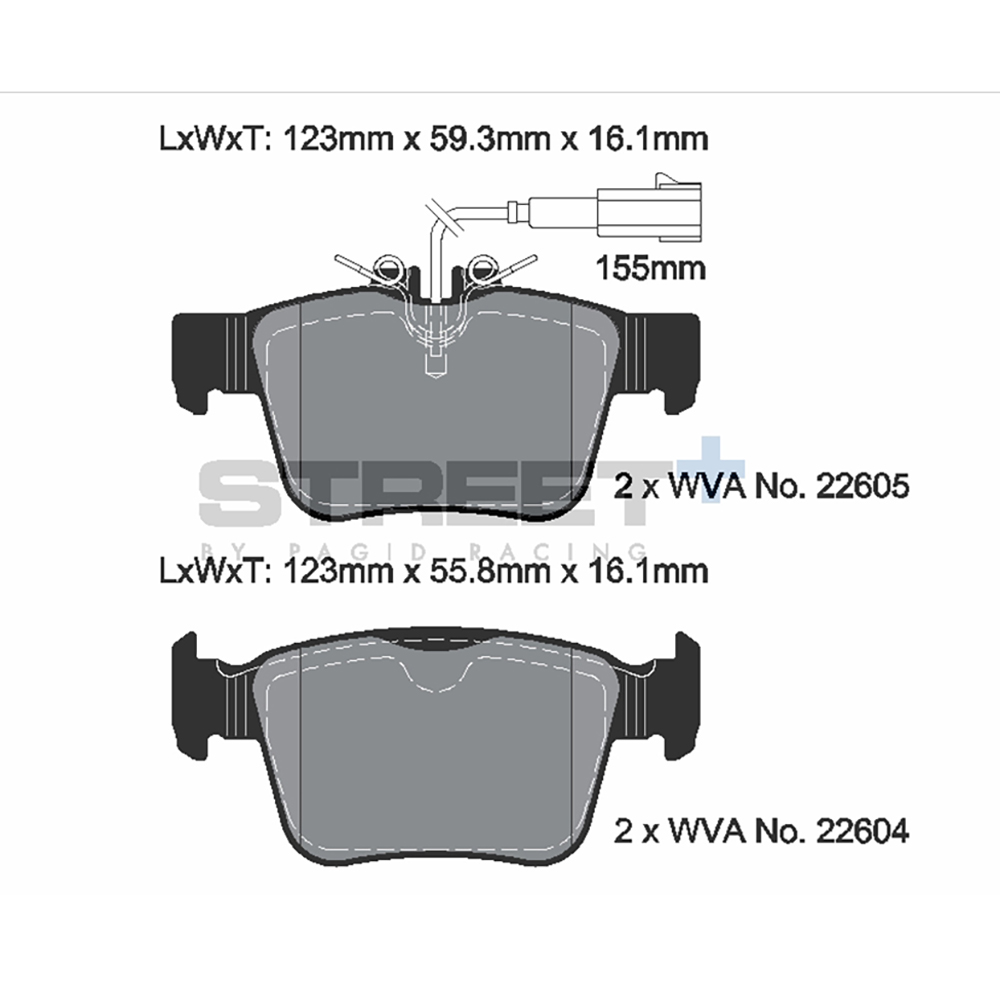 Pastiglie Freni Pagid Racing Street Plus + SP Stradali Sportive / Trackday - T8016SP2001