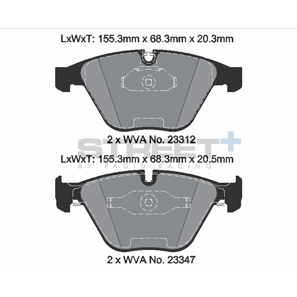 Pastiglie Freni Pagid Racing Street Plus + SP Stradali Sportive / Trackday - T8023SP2001