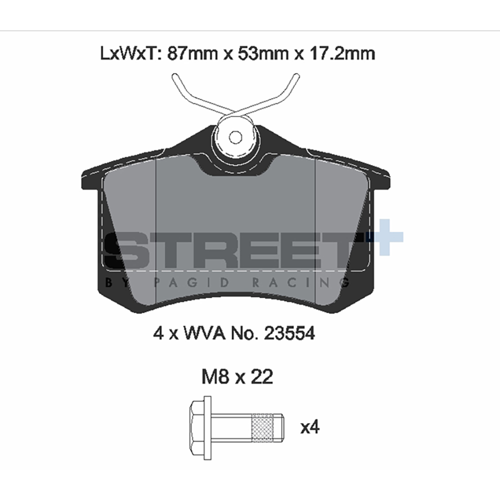 Pastiglie Freni Pagid Racing Street Plus + SP Stradali Sportive / Trackday - T8032SP2001