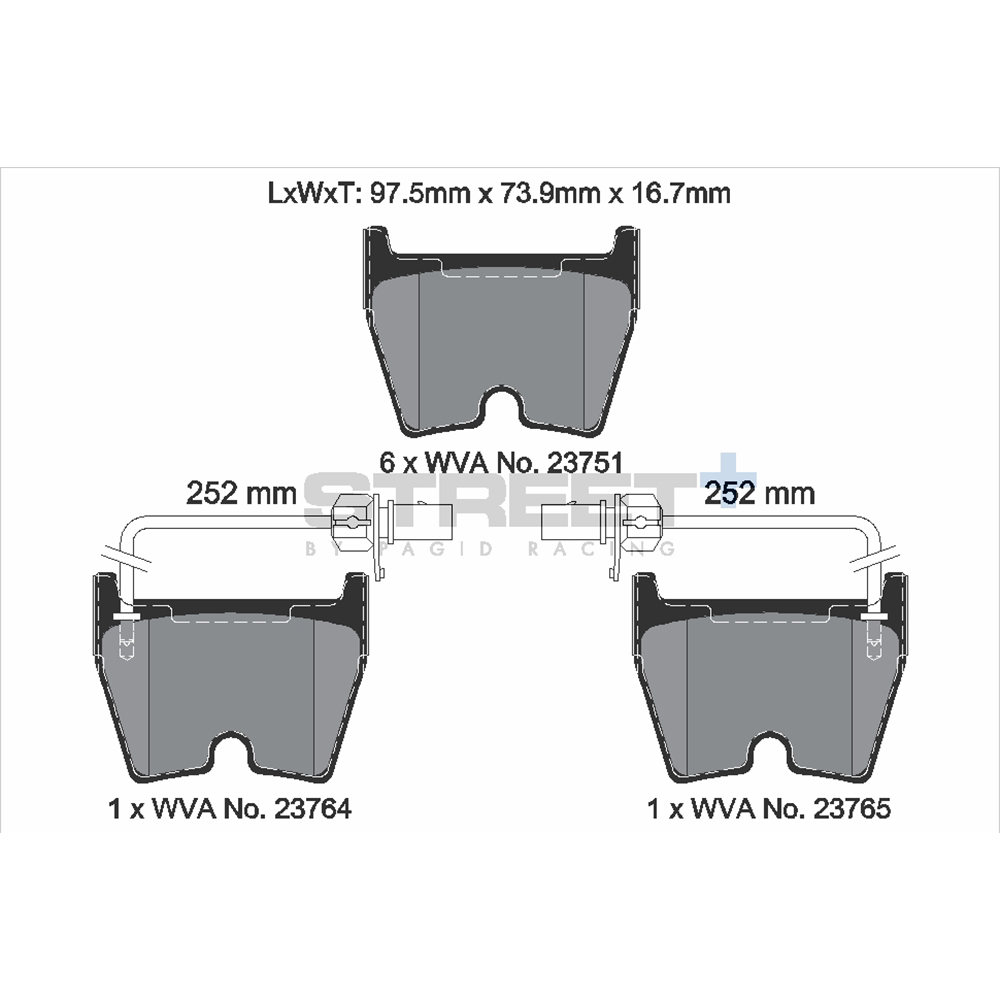 Pastiglie Freni Pagid Racing Street Plus + SP Stradali Sportive / Trackday - T8044SP2001