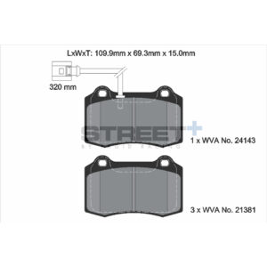 Pastiglie Freni Pagid Racing Street Plus + SP Stradali Sportive / Trackday - T8058SP2001