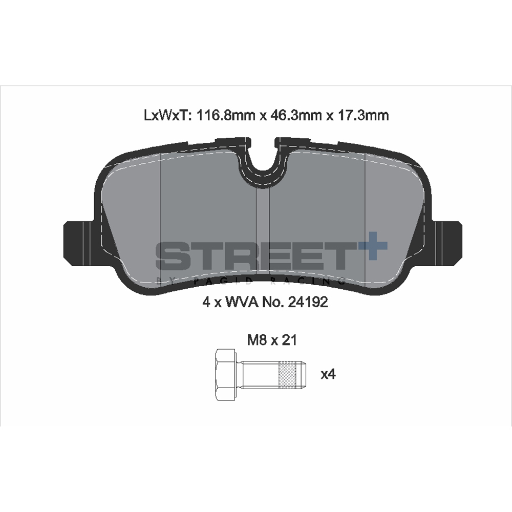 Pastiglie Freni Pagid Racing Street Plus + SP Stradali Sportive / Trackday - T8061SP2001