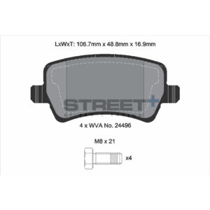 Pastiglie Freni Pagid Racing Street Plus + SP Stradali Sportive / Trackday - T8076SP2001