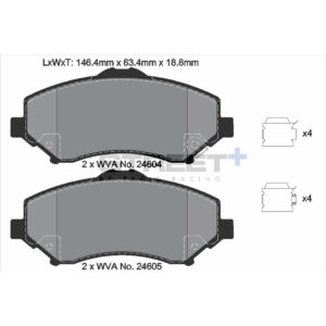 Pastiglie Freni Pagid Racing Street Plus + SP Stradali Sportive / Trackday - T8082SP2001