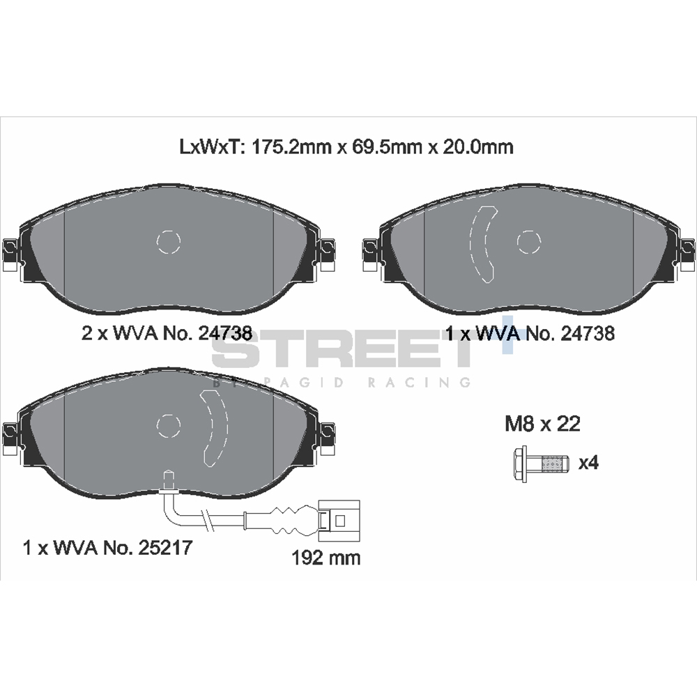 Pastiglie Freni Pagid Racing Street Plus + SP Stradali Sportive / Trackday - T8092SP2001