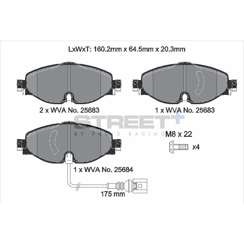 Pastiglie Freni Pagid Racing Street Plus + SP Stradali Sportive / Trackday - T8122SP2001