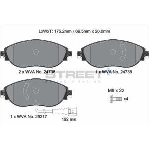 Pastiglie Freni Pagid Racing Street Plus + SP Stradali Sportive / Trackday - T8192SP2001
