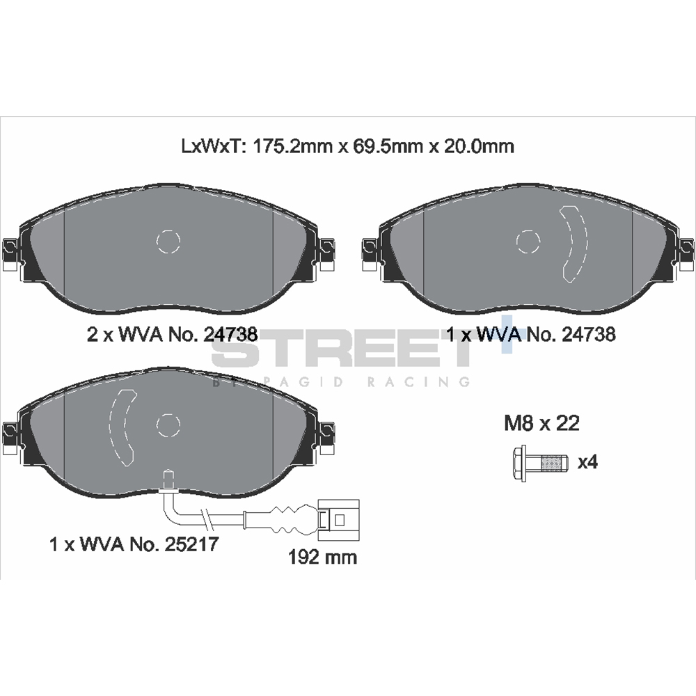 Pastiglie Freni Pagid Racing Street Plus + SP Stradali Sportive / Trackday - T8192SP2001
