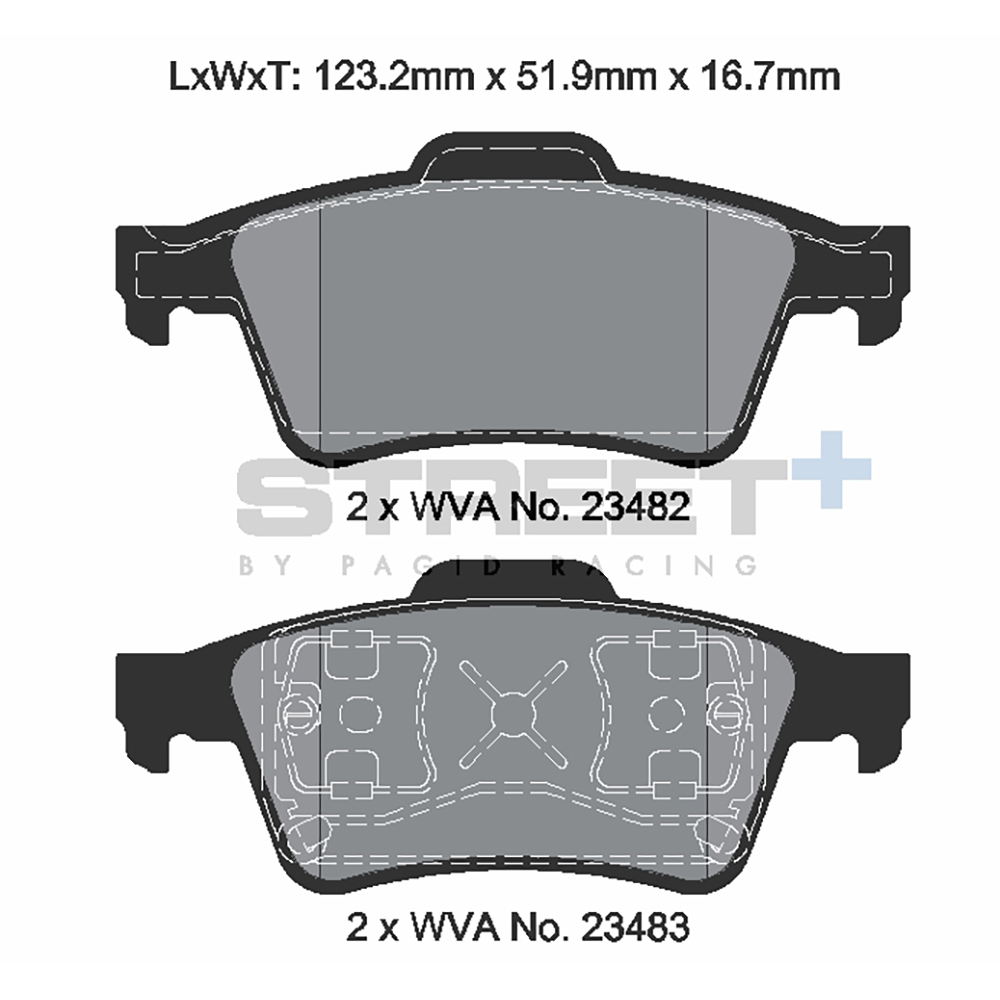 Pastiglie Freni Pagid Racing Street Plus + SP Stradali Sportive / Trackday - T8293SP2001