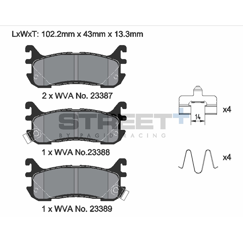 Pastiglie Freni Pagid Racing Street Plus + SP Stradali Sportive / Trackday - T8295SP2001