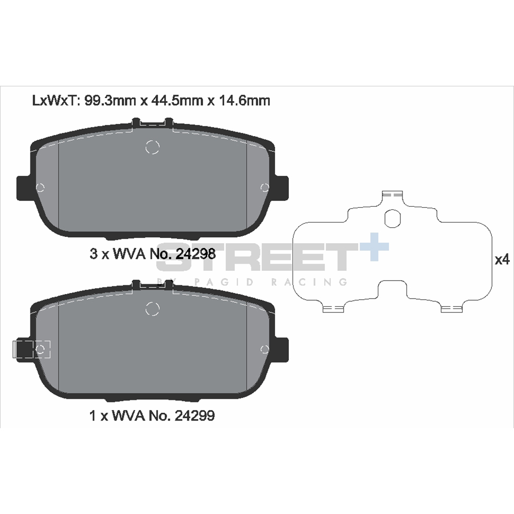 Pastiglie Freni Pagid Racing Street Plus + SP Stradali Sportive / Trackday - T8302SP2001