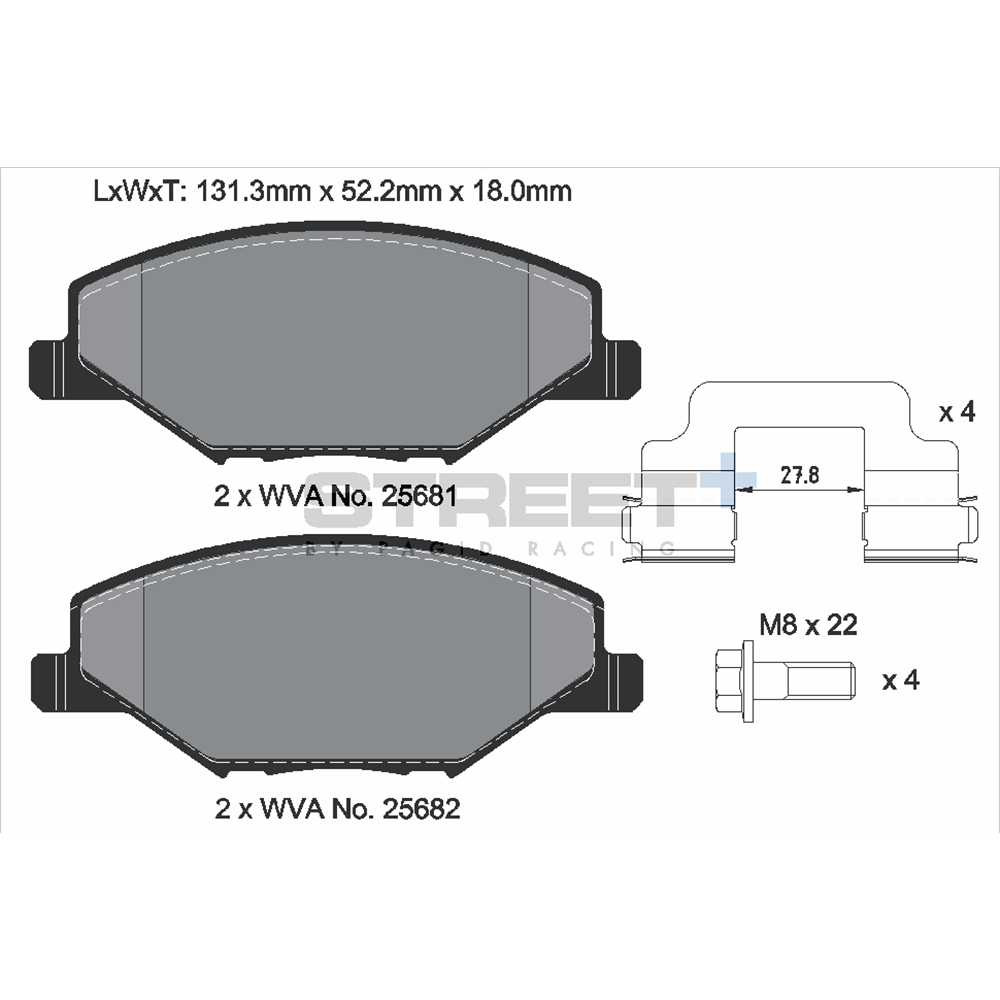 Pastiglie Freni Pagid Racing Street Plus + SP Stradali Sportive / Trackday - T8304SP2001