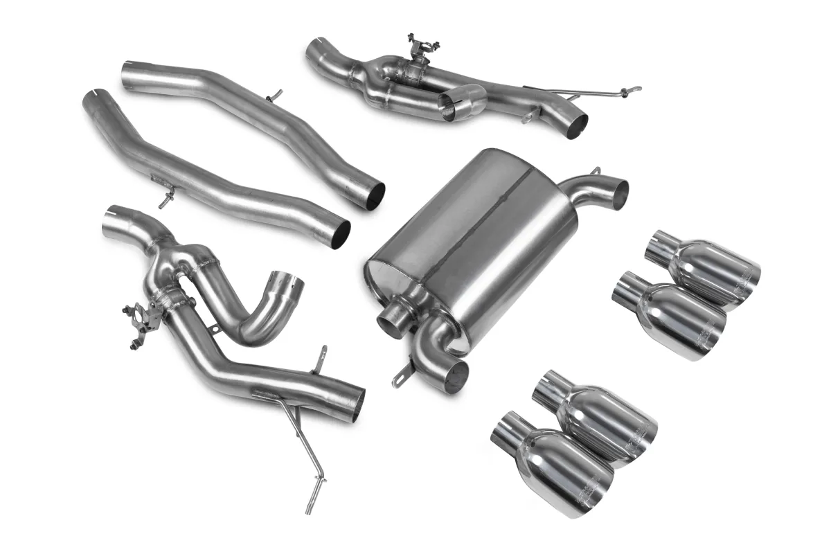 Scarico Sportivo con Valvole BMW M3 G80 G81 / M4 G82 G83 - Terminali acciao lucidato - Scorpion Exhaust GPF Back - immagine 3