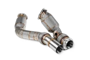 Downpipe 200 Celle con scudo termico BMW M3 F80 / M4 F82 F83 / M2 Competition F87 - S55 Scorpion Sport Catalyst