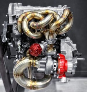 Kit collettore + Downpipe per turbina Bassa e Wastegate esterna Abarth 1.4 Tjet (500 GPA MiTo)