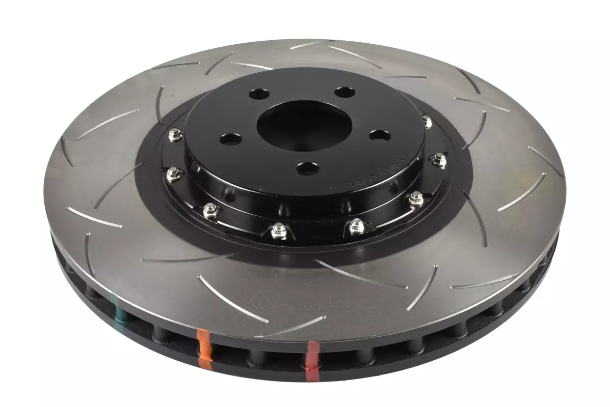 Coppia dischi anteriori scomponibili baffati 390x36mm Ford Mustang 7th gen S650 5.0 - DBA 5000 Series T3 Slotted Black Hat