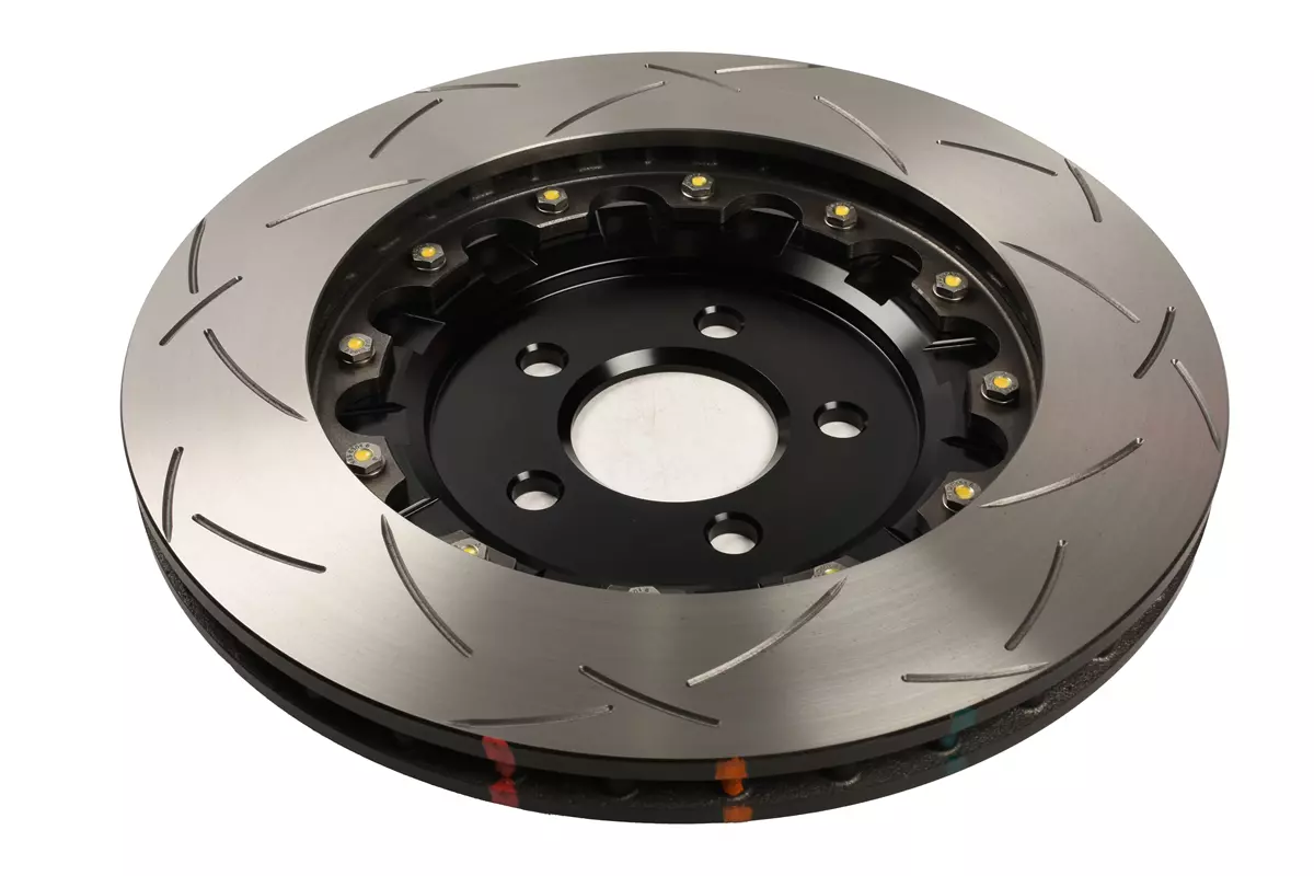 Coppia dischi posteriori scomponibili baffati 355x28 mm Ford Mustang 7th gen S650 5.0 - DBA 5000 Series T3 Slotted Black Hat - immagine 2