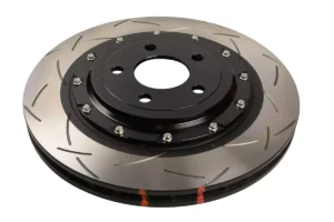 Coppia dischi posteriori scomponibili baffati 355x28 mm Ford Mustang 7th gen S650 5.0 - DBA 5000 Series T3 Slotted Black Hat