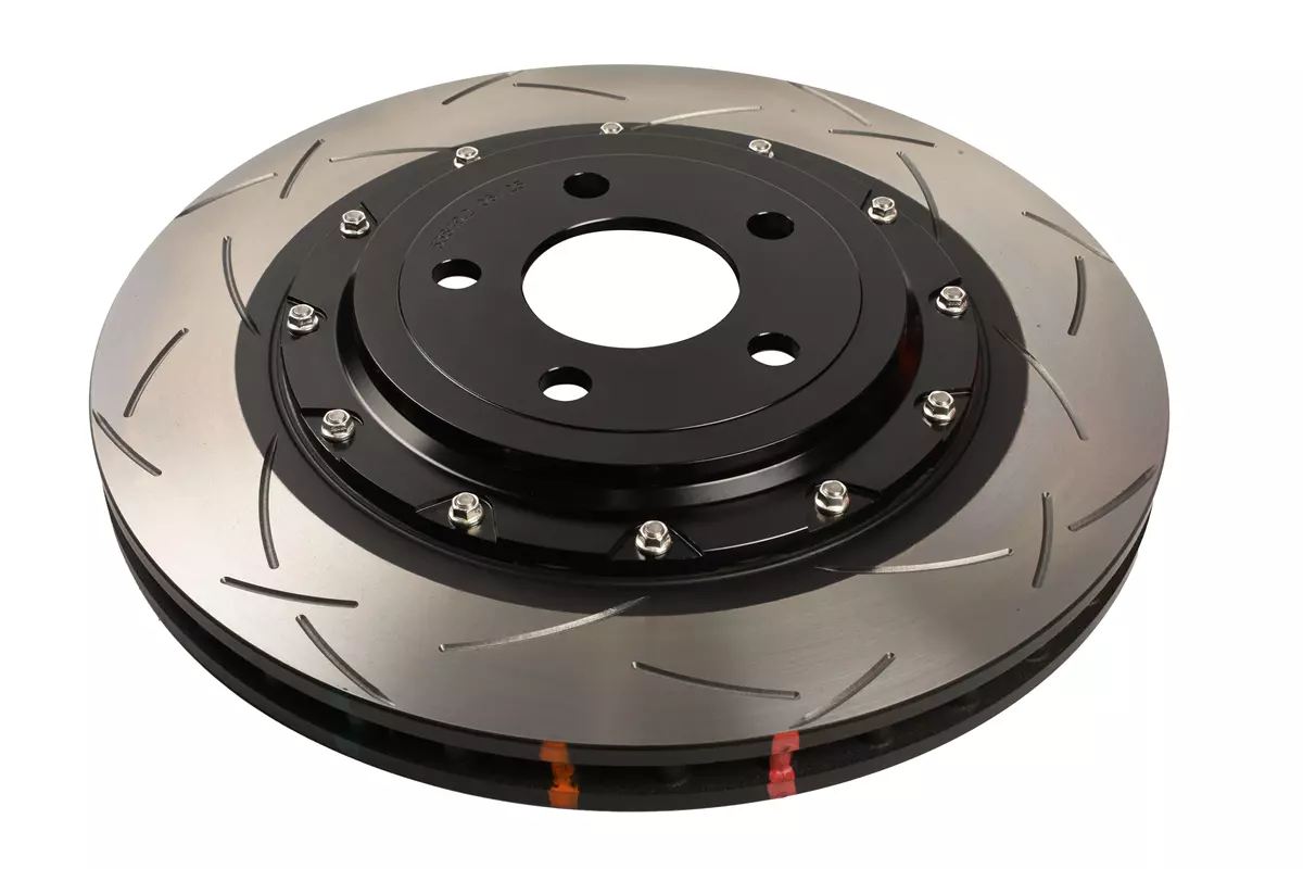 Coppia dischi posteriori scomponibili baffati 355x28 mm Ford Mustang 7th gen S650 5.0 - DBA 5000 Series T3 Slotted Black Hat