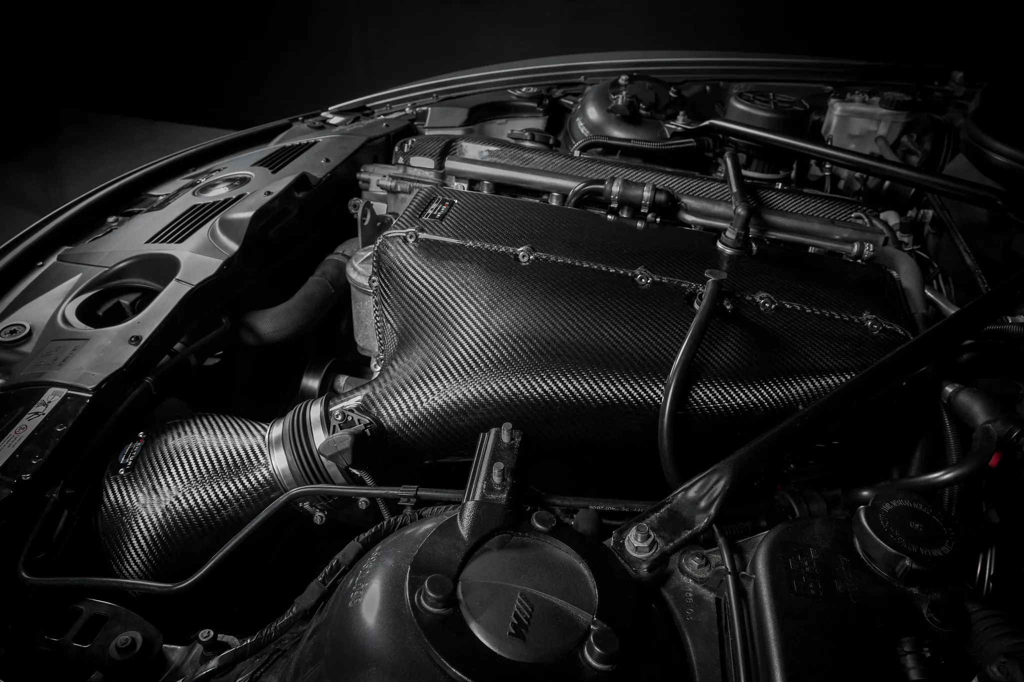 Aspirazione Diretta in Carbonio BMW Z4 M E85 E86 Z4M - Eventuri Hybrid Carbon Airbox with Full Carbon Intake - immagine 4