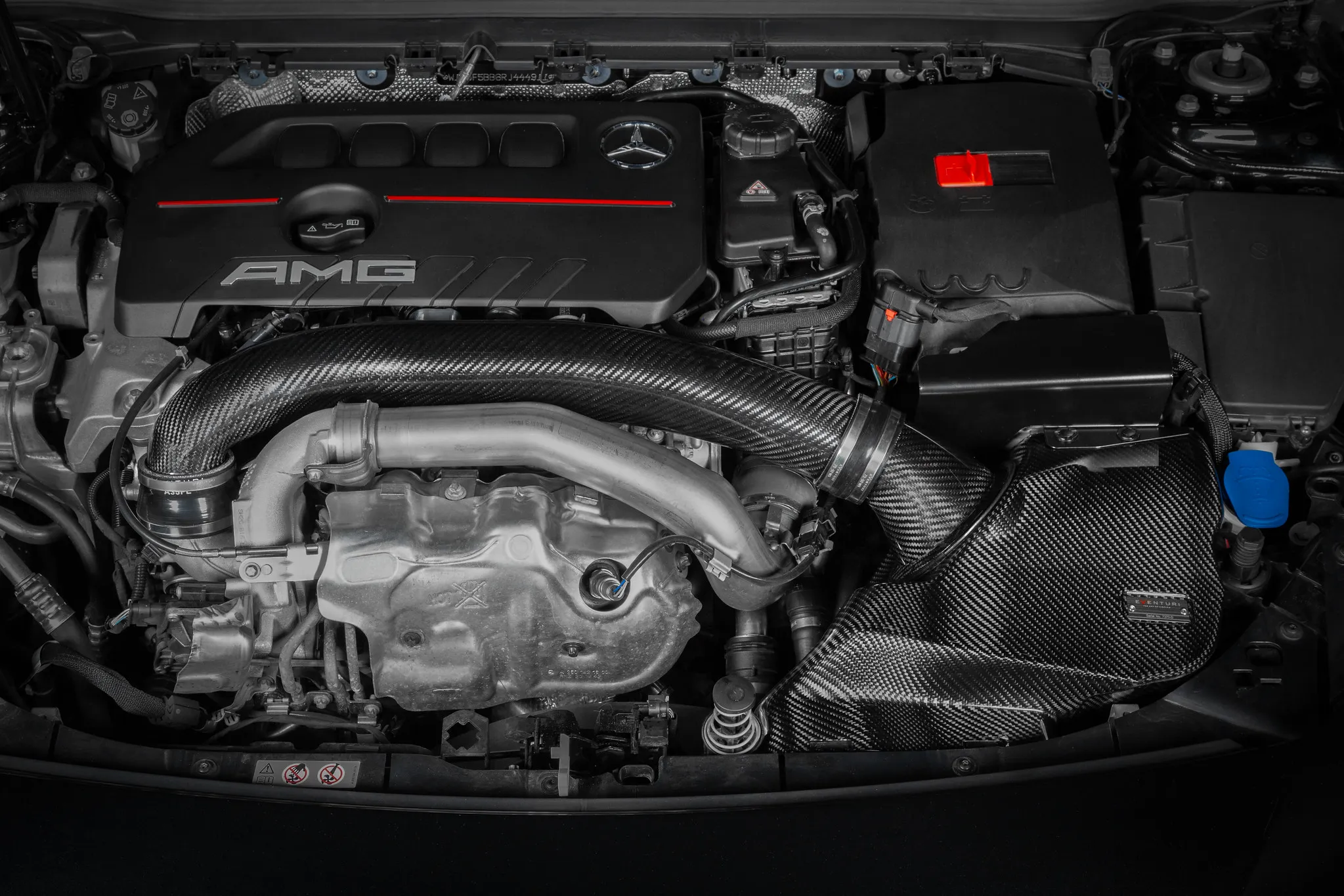 Tubo di ingresso turbo in carbonio Aspirazione Mercedes Benz A35 AMG W177 Facelift 2023+ Hybrid - Turbo Inlet Eventuri - immagine 6