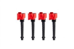 kit 4 Bobine alte prestazioni Rosse Abarth 500 595 695 / Fiat / Alfa Romeo 1.4 T-JET - Alpha Competition Ignition Coils