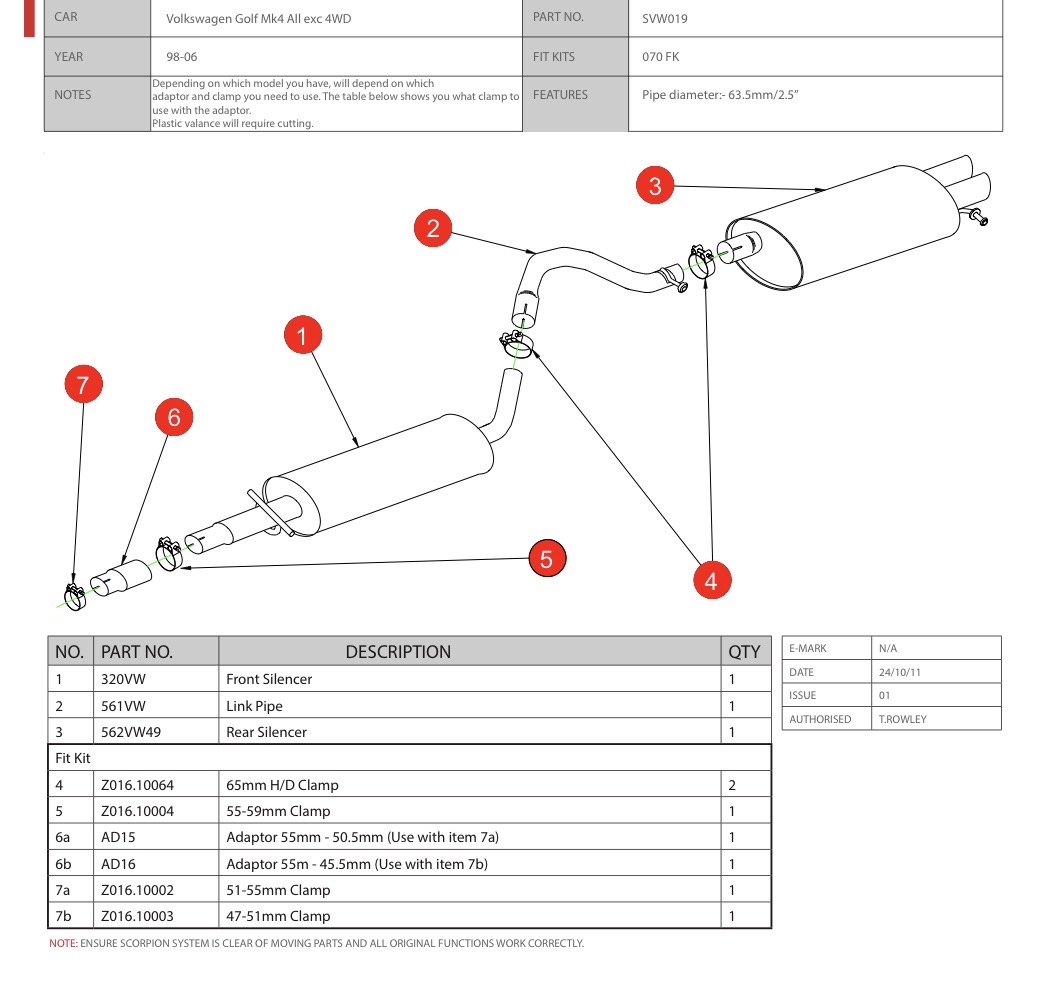 Scarico sportivo / Catback inox Golf 4 MK4 GTI 1998-2006 - Scorpion - immagine 4