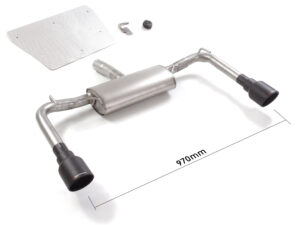 Posteriore inox sdoppiato con terminali rotondi 2 / 102 mm Sport Line Black – Alfa Romeo Giulietta(940) 2010>>2020 2010>> – Ragazzon