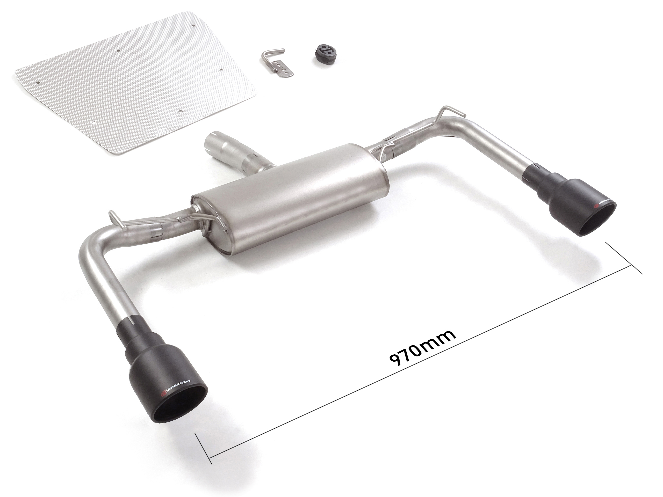 Posteriore inox sdoppiato con terminali rotondi 2 / 102 mm Sport Line Black – Alfa Romeo Giulietta(940) 2010>>2020 2010>> – Ragazzon
